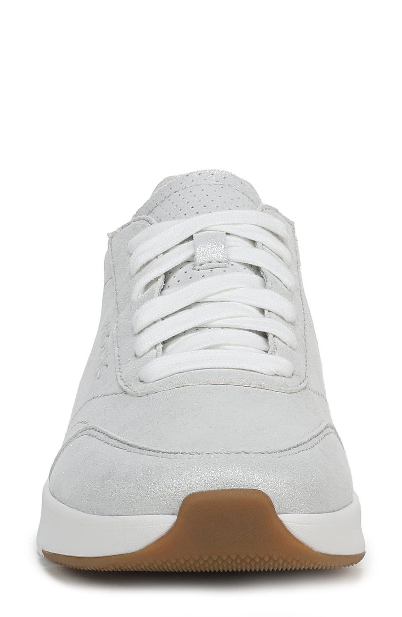 Uptown Metallic Suede Sneaker, Alternate, color, SILVER LEATHER