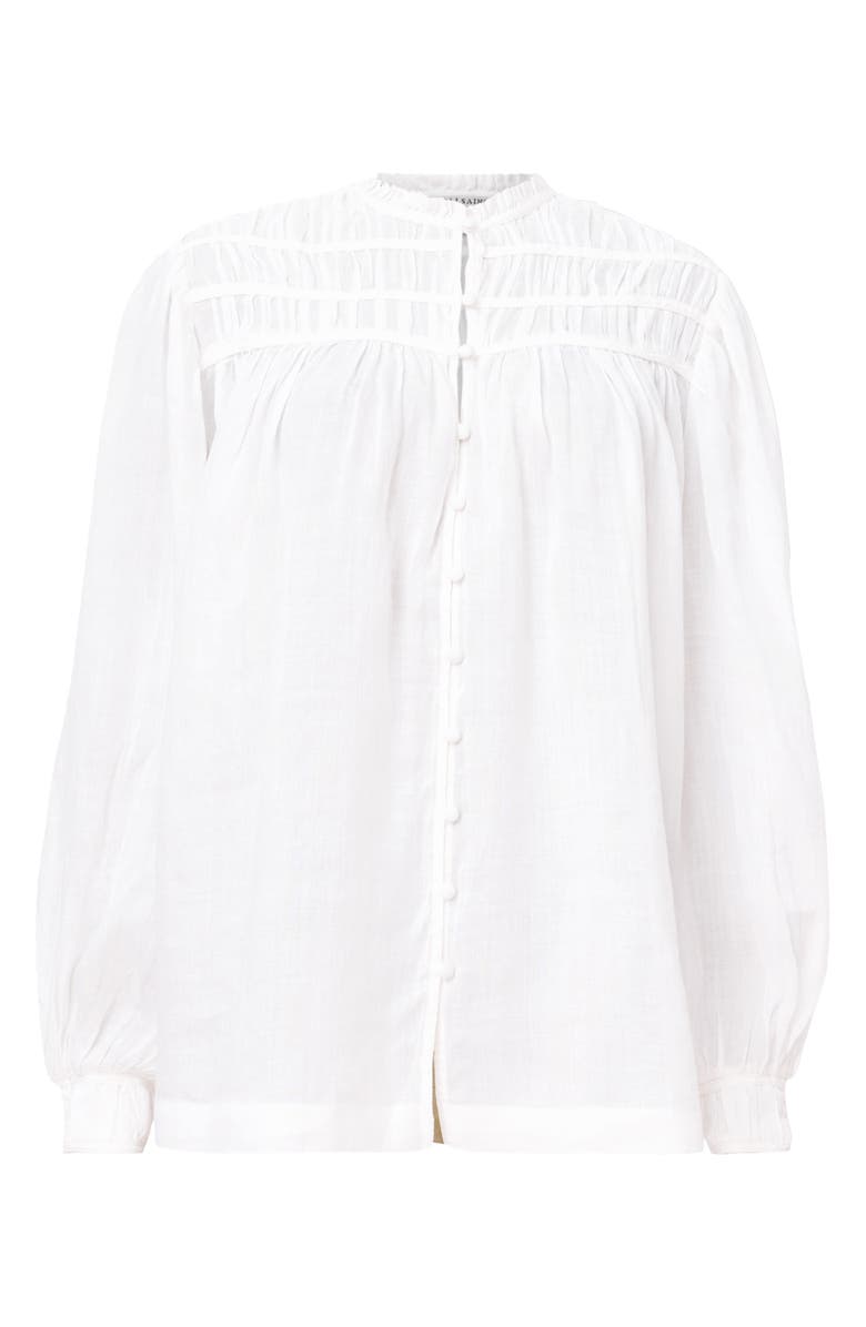 AllSaints Etti Gathered Yoke Button-Up Shirt, Alternate, color, 