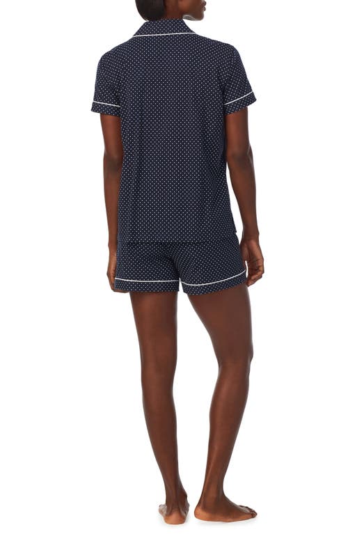 Shop Ralph Lauren Lauren Print Short Pajamas In Navy Dots