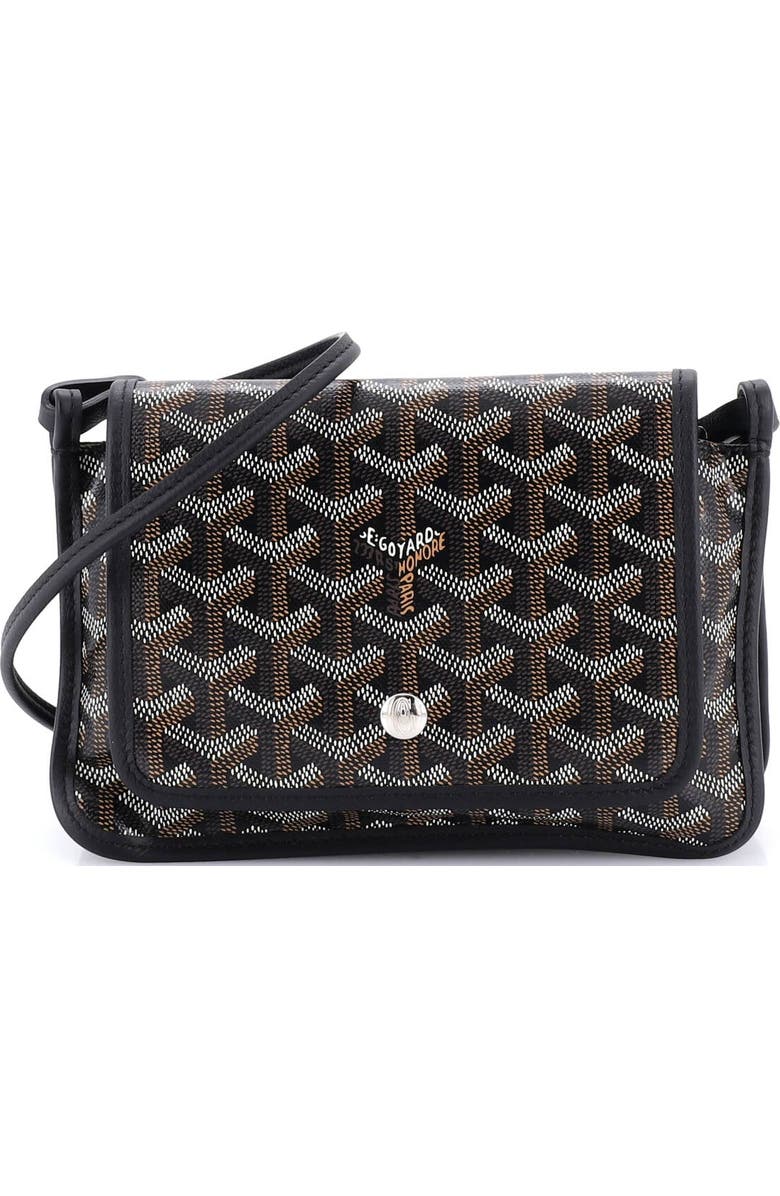 Pre-Owned Goyard Plumet Clutch Wallet Coated Canvas, Main, color, Black