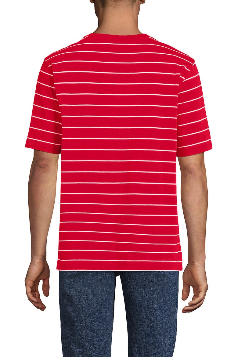 Super-T Short Sleeve T-Shirt with Pocket, Alternate, color, Compass Red/White Stripe