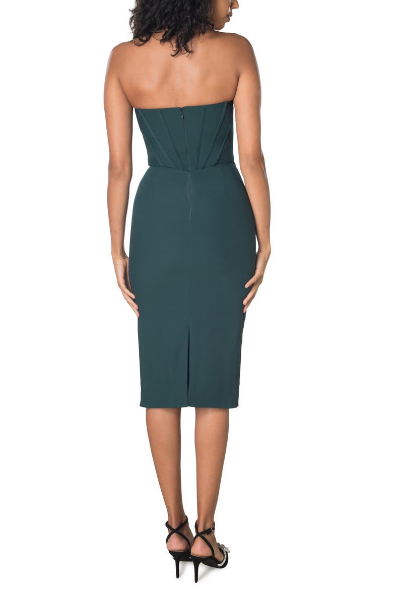 Cosette Strapless Corset Dress, Alternate, color, PINE