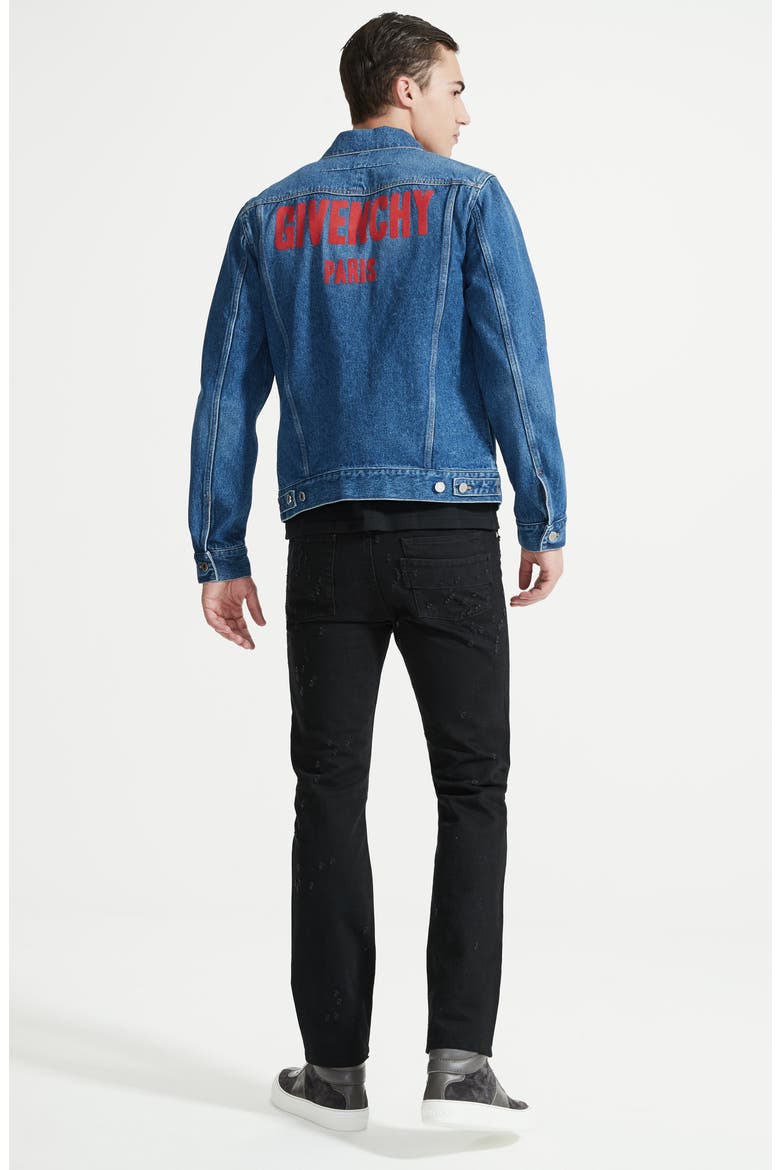 Logo Jean Jacket, Alternate, color, BLUE