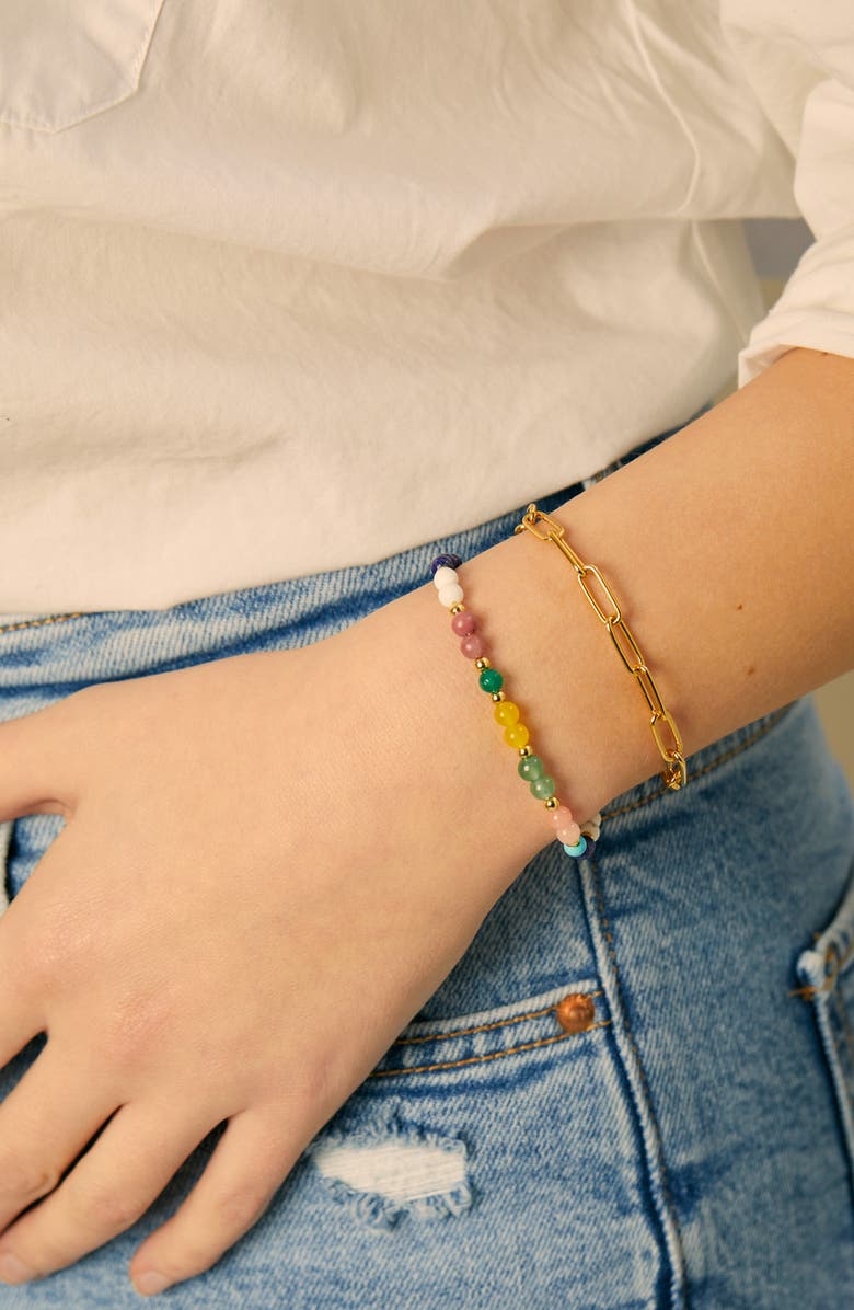 Estella Bartlett Multicolor Beaded Bracelet, Alternate, color, Multi