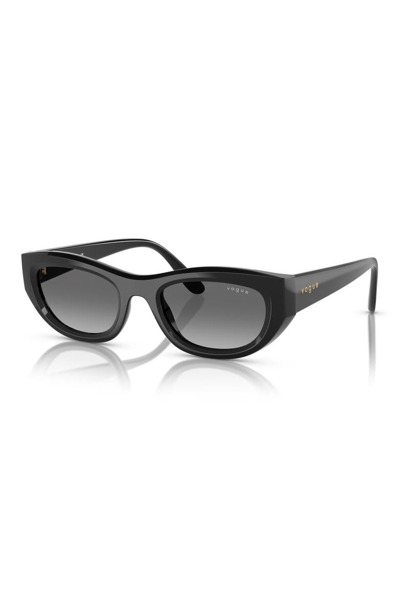 51mm Cat Eye Sunglasses, Alternate, color, BLACK