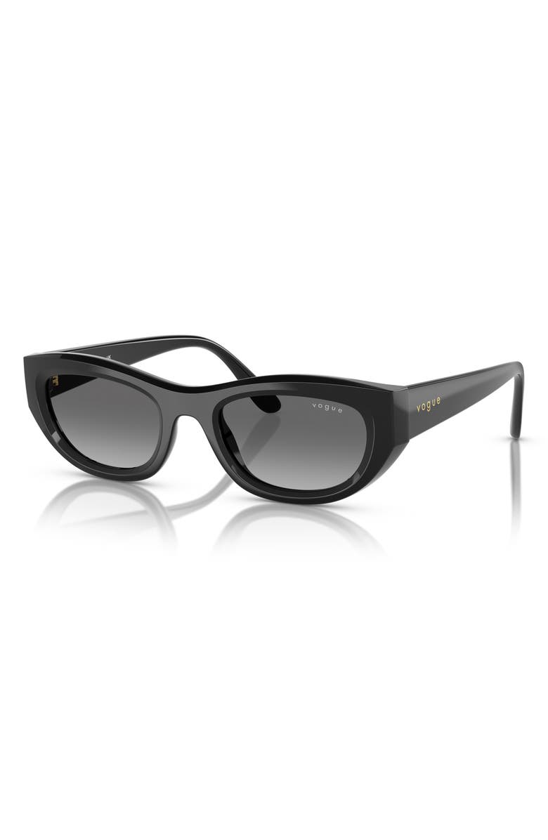 VOGUE 51mm Cat Eye Sunglasses, Alternate, color, Black