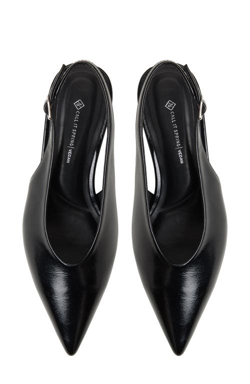 Call It Spring By Aldo Monett Slingback Pointed Toe Kitten Heel Pump In Black