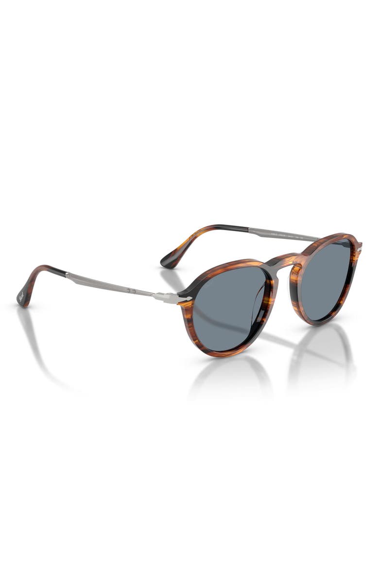 Persol 54mm Phantos Sunglasses, Alternate, color, Striped Black / Brown