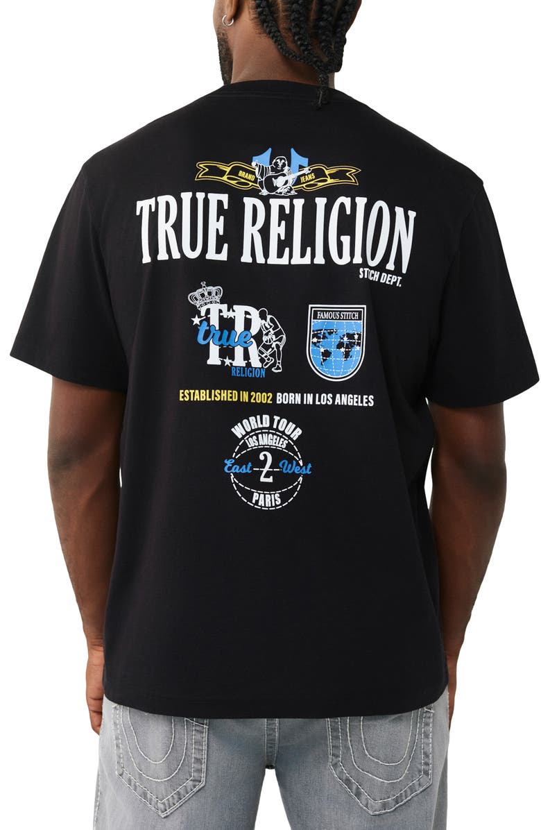 True Religion Sport Logo Graphic T-Shirt, Alternate, color, Jet Black