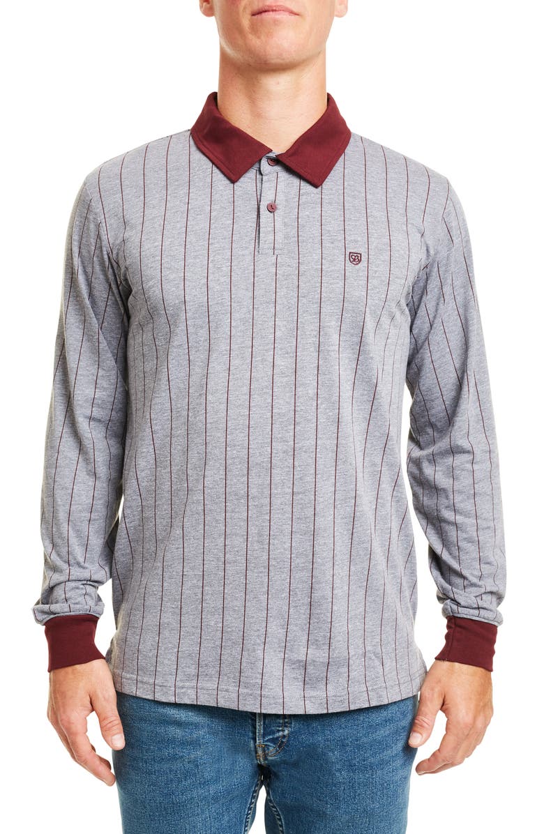 Brixton Carlos Stripe Long Sleeve Polo, Main, color,