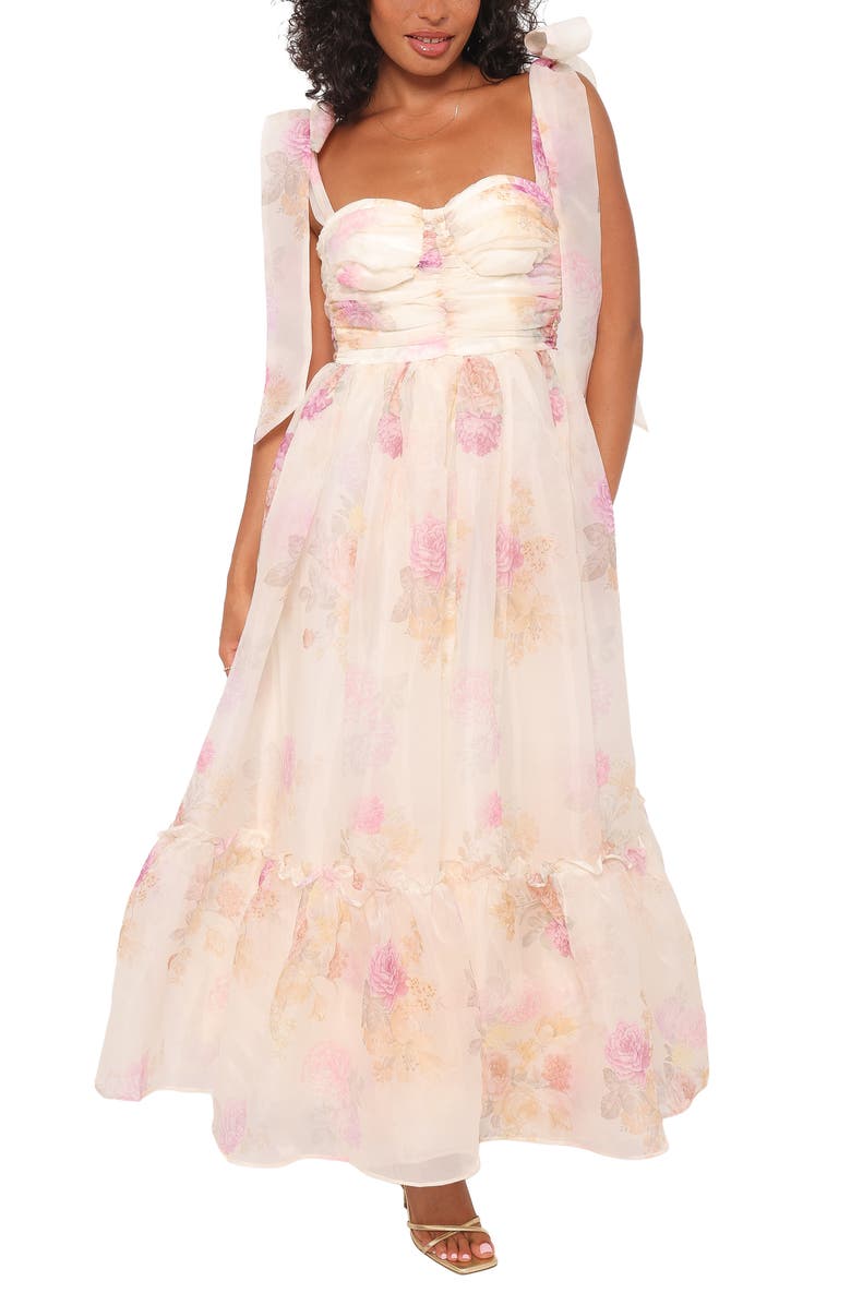 Petal & Pup Floret Sleeveless Maxi Dress, Main, color, Yellow Floral