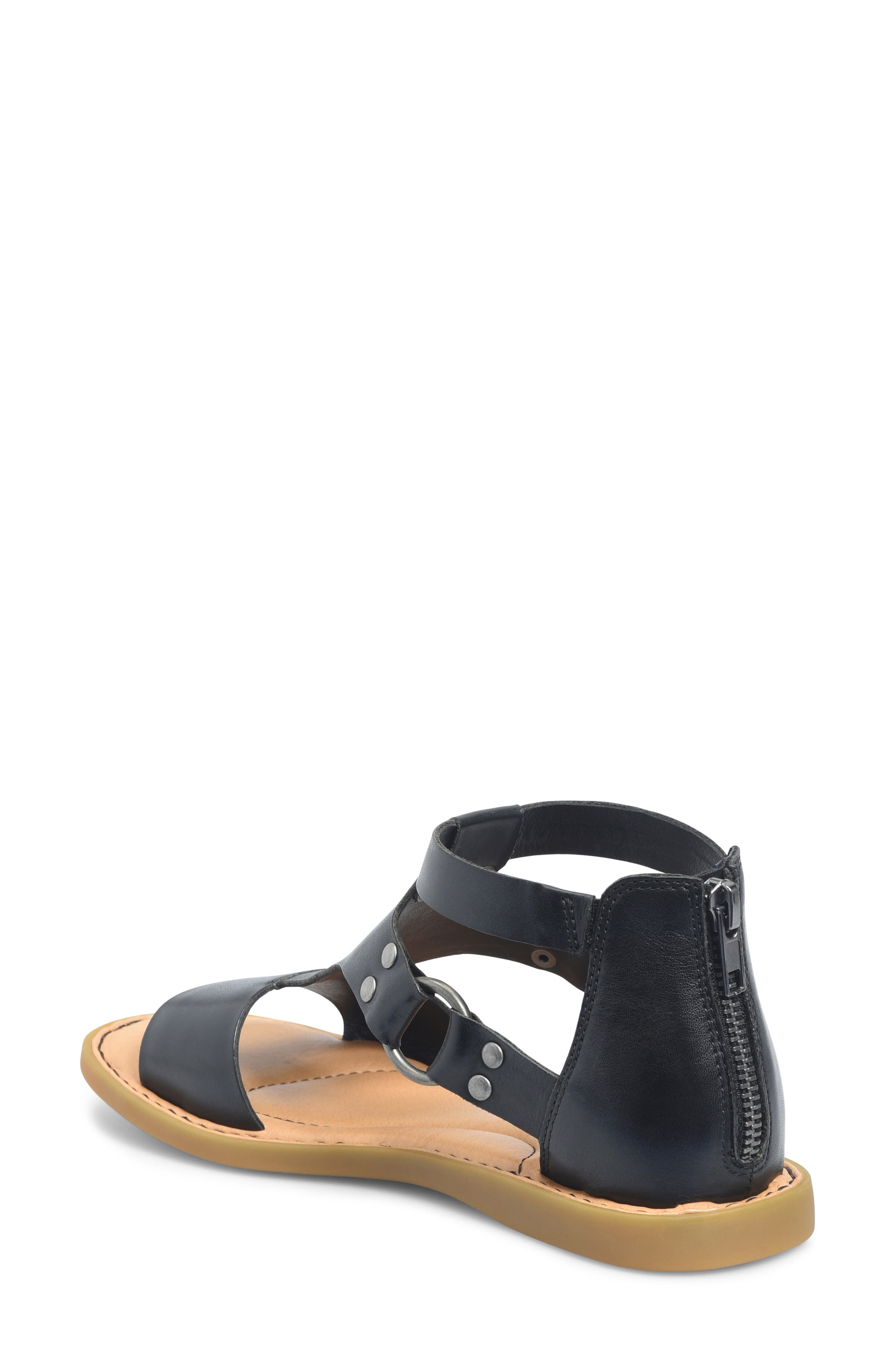 Børn Indi Ankle Strap Sandal, Alternate, color, Black Leather
