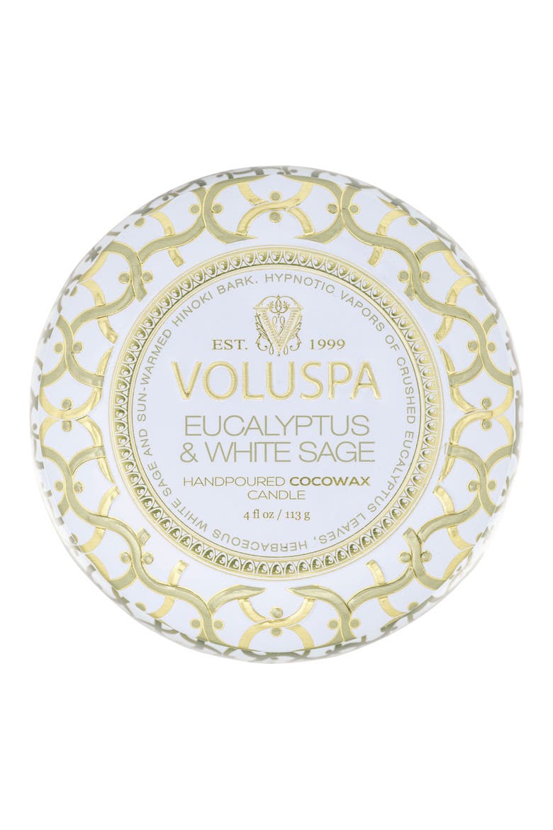 Eucalyptus & White Sage Mini Tin Candle, Alternate, color, EUCALYPTUS & WHITE SAGE