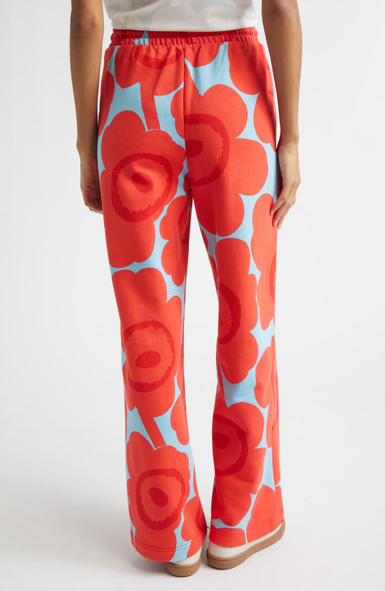 Marimekko Varret Unikko French Terry Sweatpants, Alternate, color, Light Blue Red