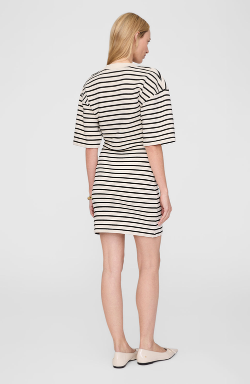 Anine Bing Mona Striped French Terry Dress In Multi