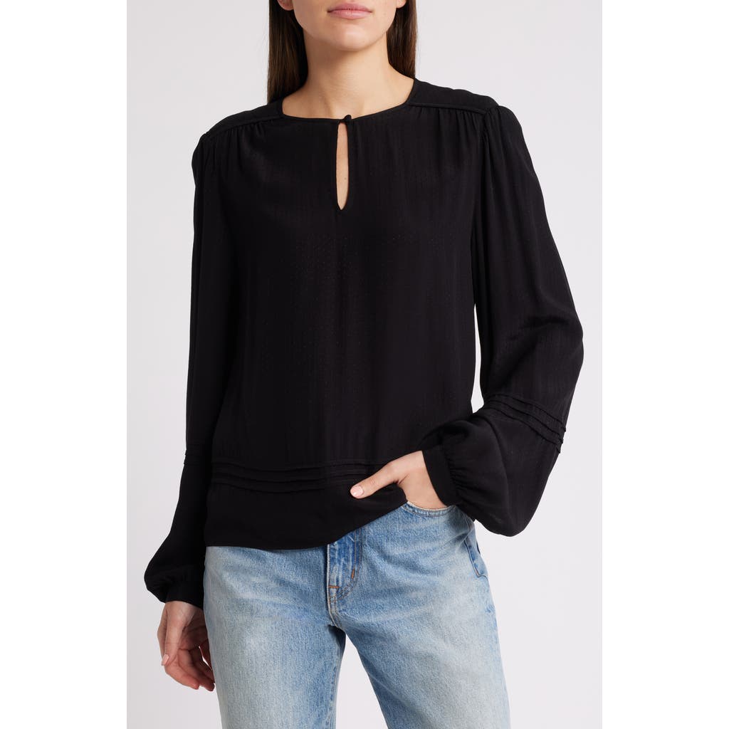Shop Treasure & Bond Keyhole Top In Black