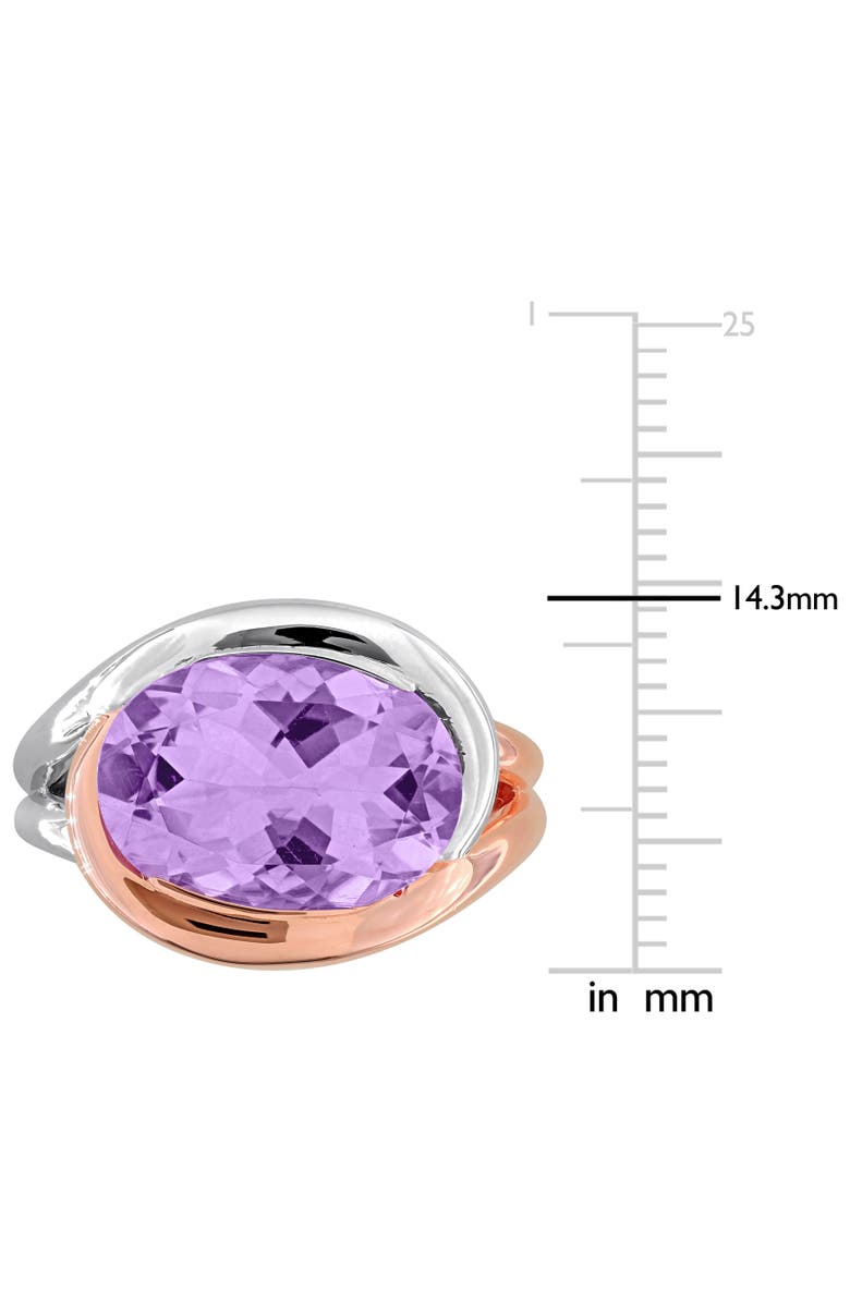 Julianna B. Pink Amethyst Ring Two-Tone Sterling Silver, Alternate, color, Pink Amethyst
