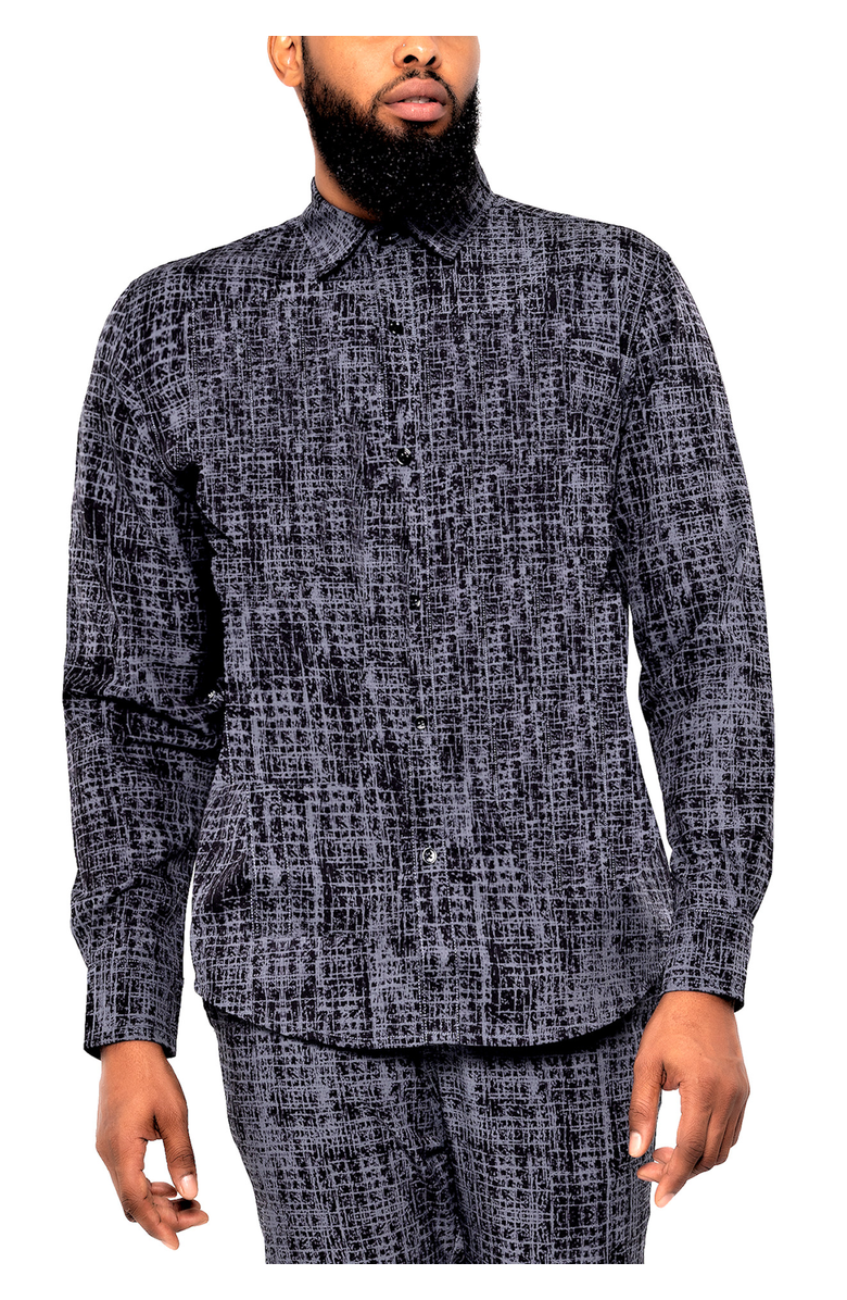 Dai Moda Men's ETC Long Sleeve Shirt, Main, color, Black