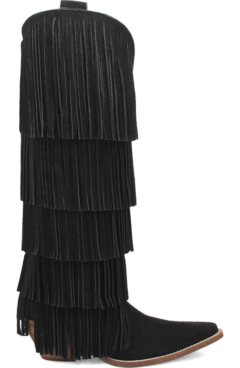 Dingo Wild Child Fringe Knee High Western Boot, Alternate, color,