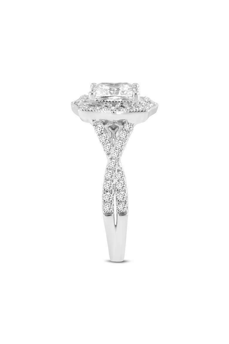 Milena 14K White Gold Princess Cut Lab Grown Diamond Halo Engagement Ring - 2.45 Ct, Alternate, color, 14K White Gold