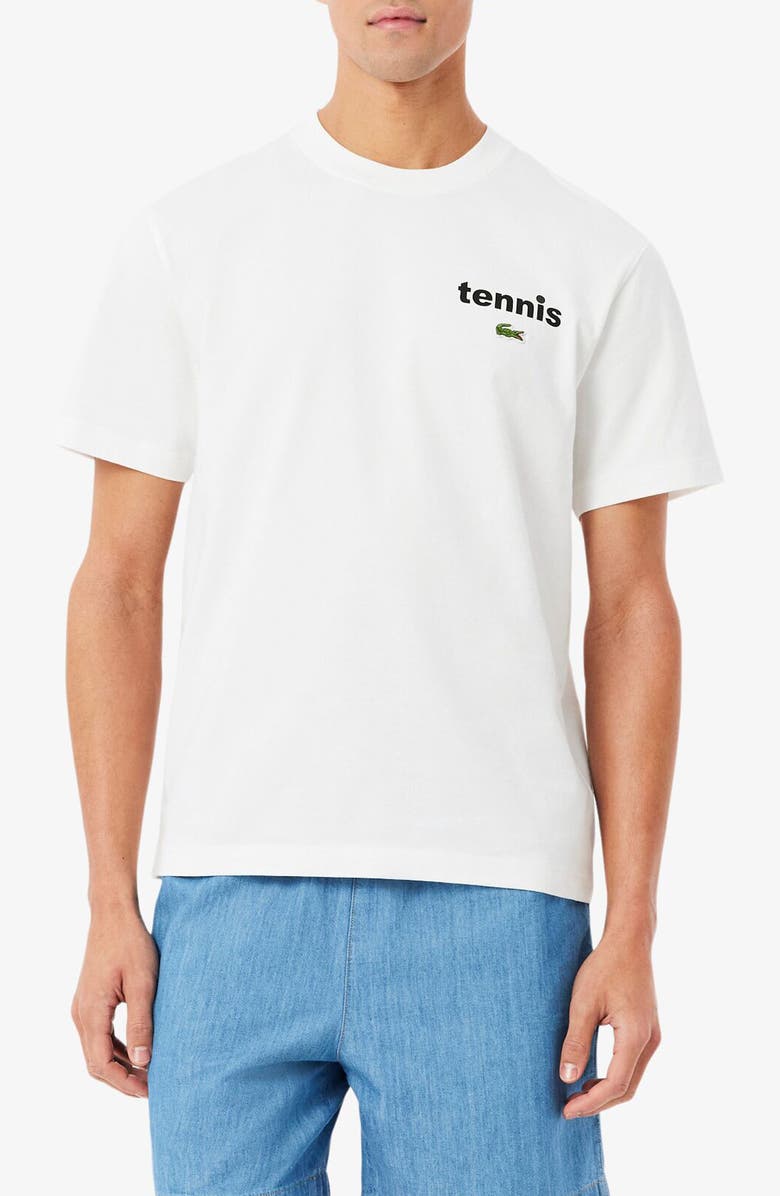 Lacoste Classic Fit Turtle Graphic T-Shirt, Main, color, Flour