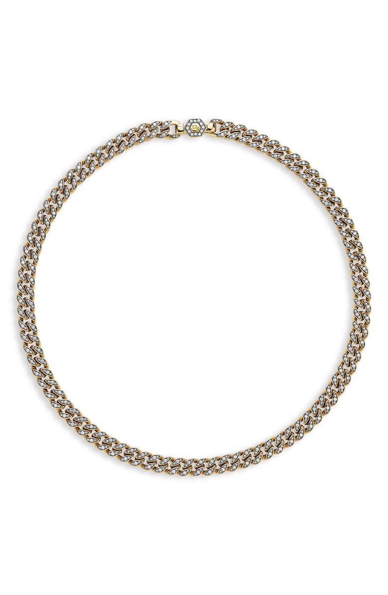 David Yurman Men's Pavé Diamond Curb Chain Necklace, Alternate, color,