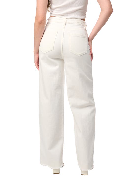BLANKNYC BLANKNYC THE FRANKLIN RIBCAGE FRAY HEM WIDE LEG JEANS
