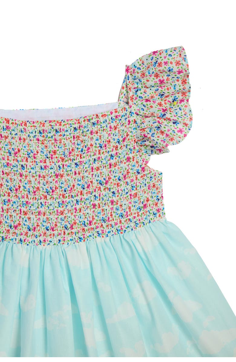 Pippa & Julie Kids' Scenic Border Print Dress, Alternate, color, Multi