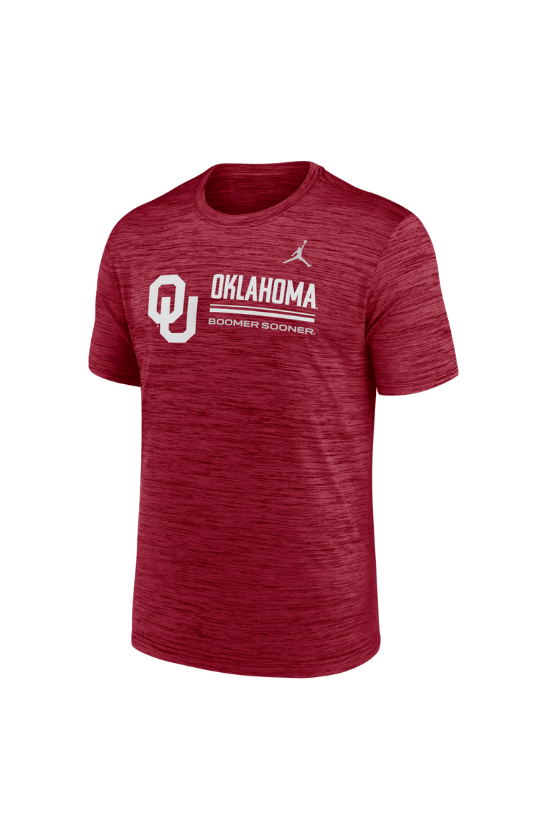 Jordan Brand Men's Jordan Brand Crimson Oklahoma Sooners Sideline Velocity Dri-FIT T-Shirt, Alternate, color, Crimson
