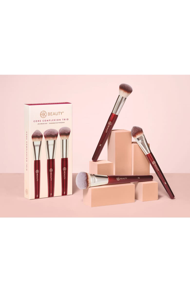 BK Beauty Core Complexion Trio Brush Set, Alternate, color, Burgundy
