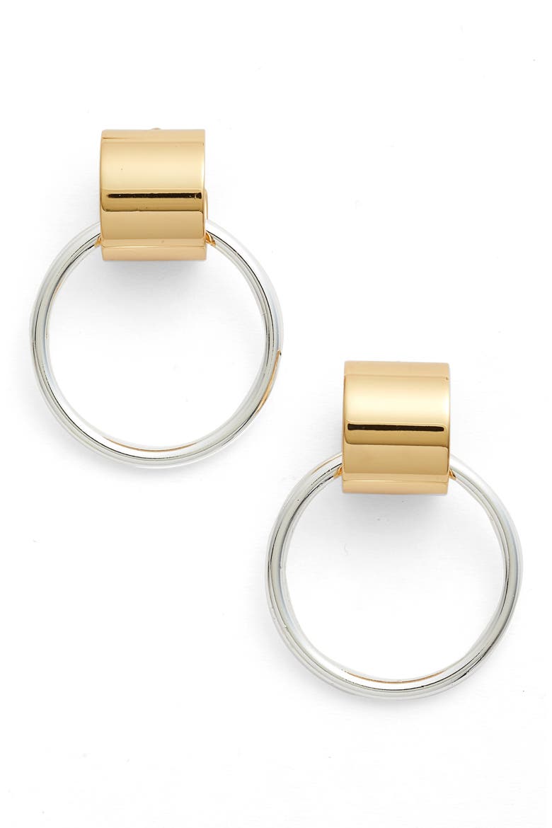 Faye Hoop Earrings, Main, color, TWO-TONE