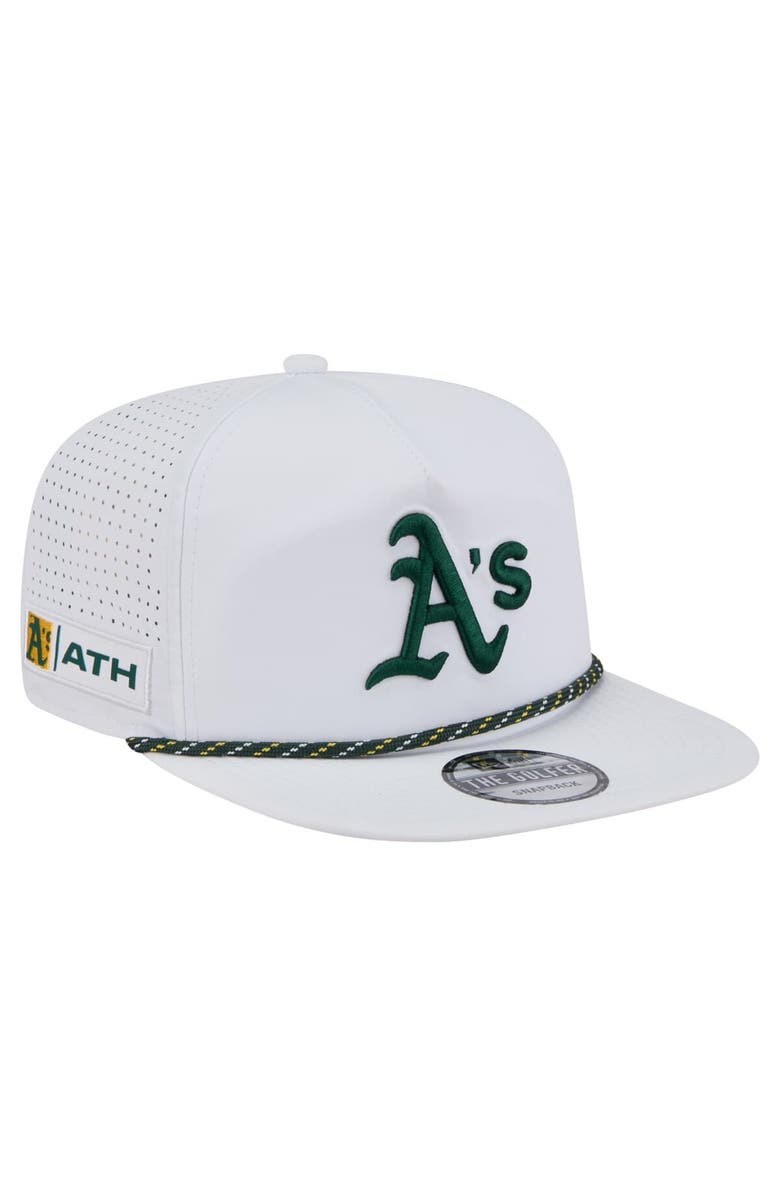 New Era Men's New Era White Athletics Perforated Golfer Snapback Hat, Main, color, White
