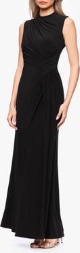 Betsy & Adam Ruched Knit Gown