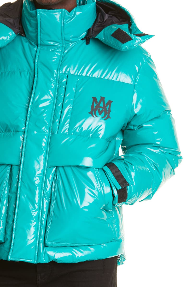 AMIRI M.A. Logo Down Puffer Jacket, Alternate, color,