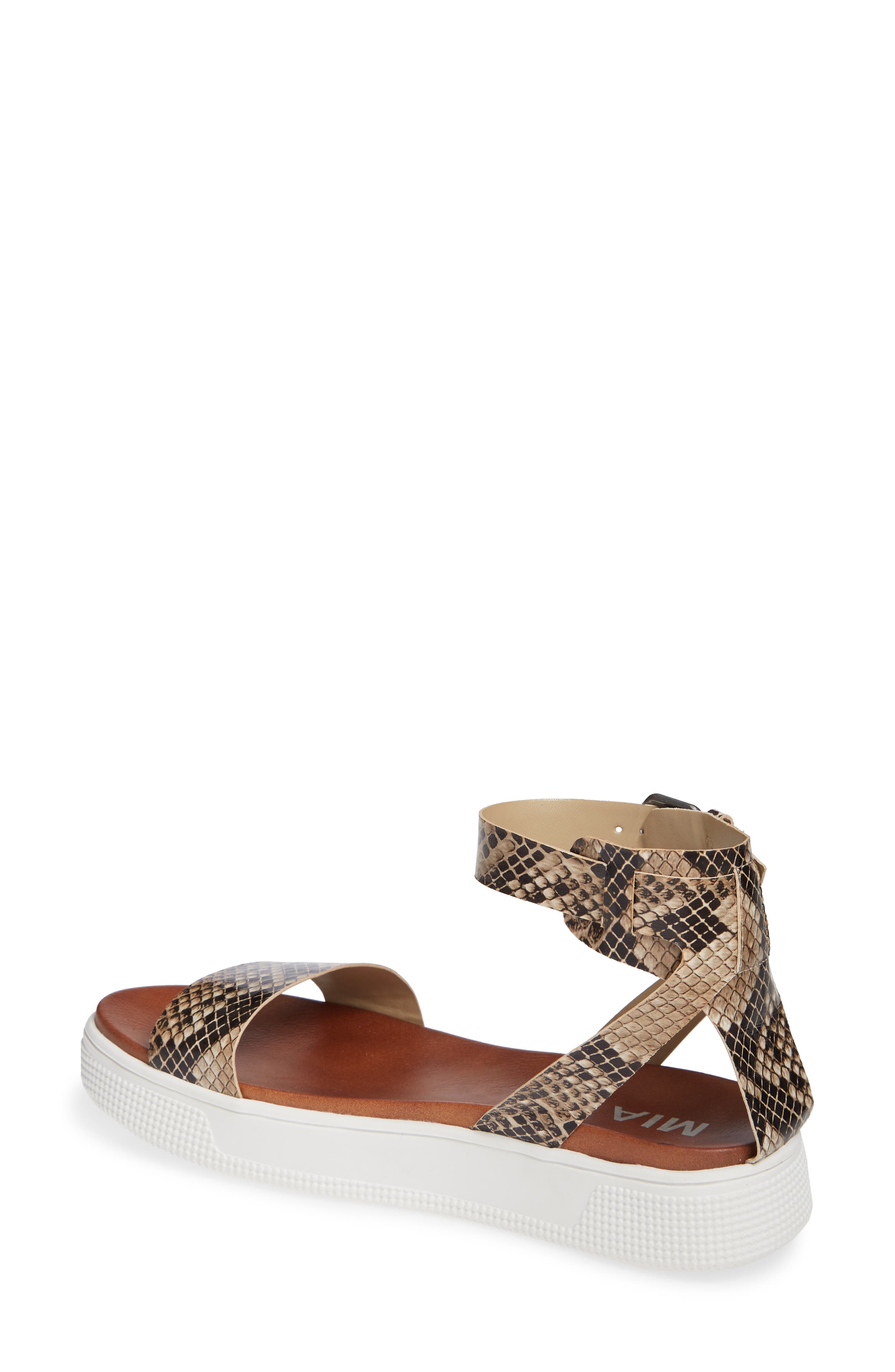 MIA Ellen-S Snake Print Platform Sandal, Alternate, color, 