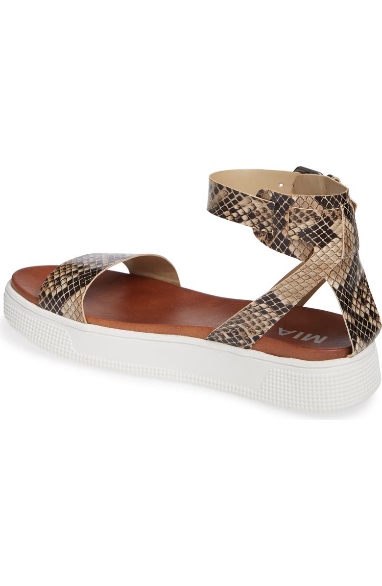 MIA Ellen-S Snake Print Platform Sandal, Alternate, color,