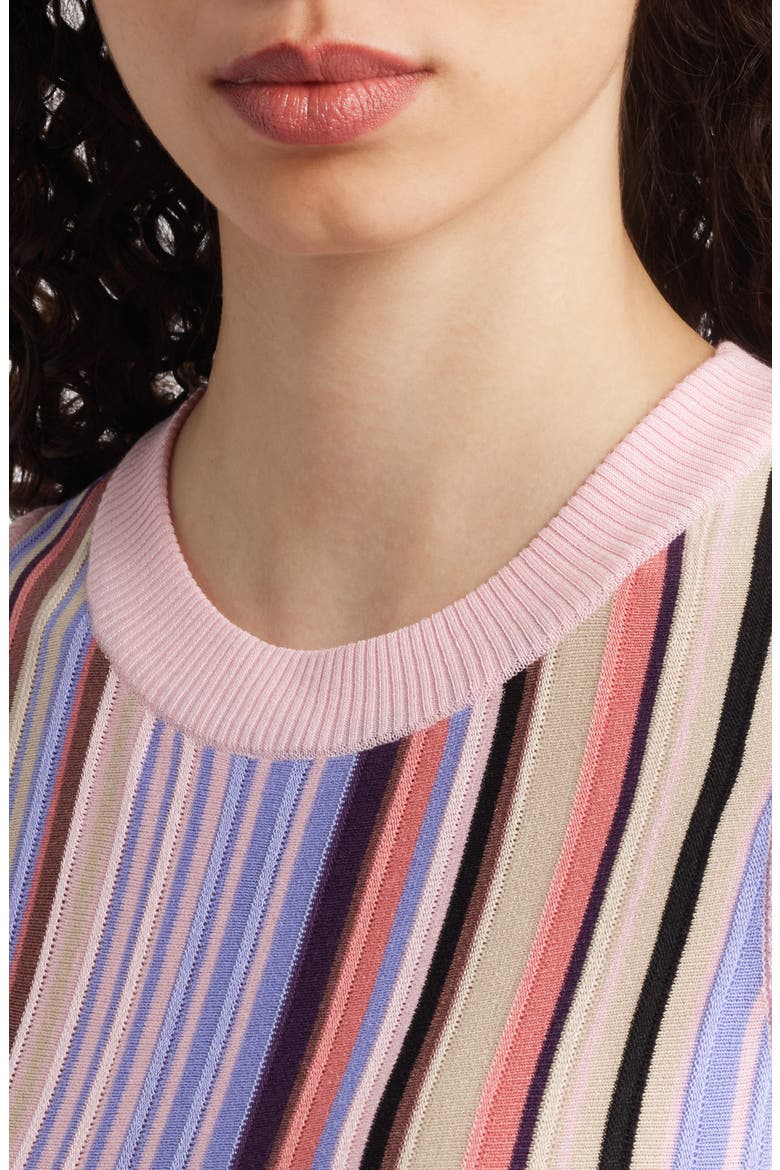 Modern Fit Sleeveless Rib Knit Dress, Alternate, color, VIOLA/MULTI