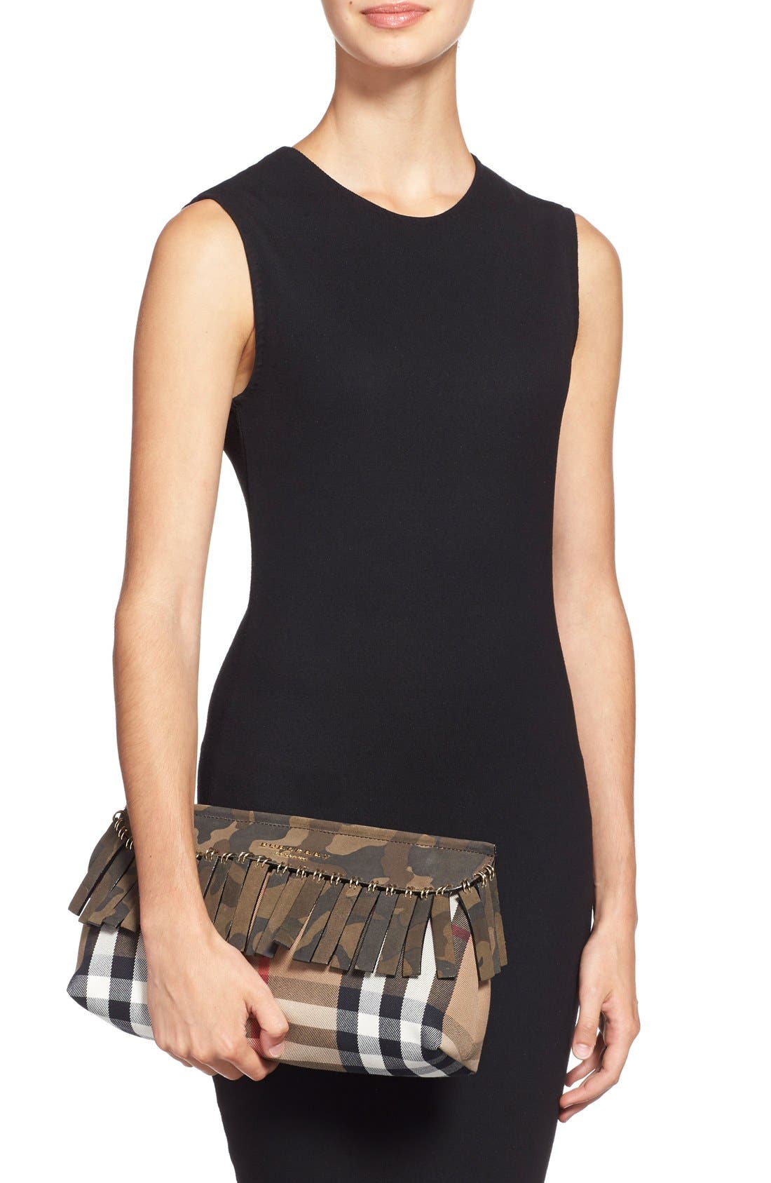 Prorsum 'Camo Fringe' Convertible Clutch, Alternate, color, DARK GREEN OCHRE