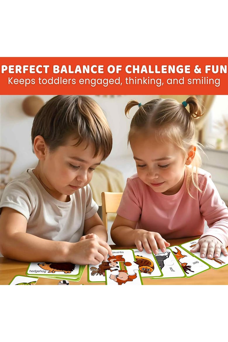 Memory Matching Puzzle Set for Toddlers, Alternate, color, Forest