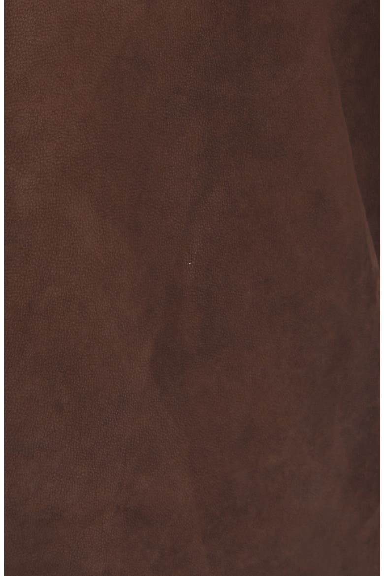 Men's Nubuck Leather Bomber Jacket, Alternate, color, CHOCOLATE