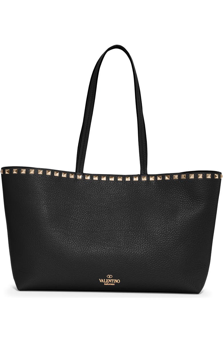 Valentino Garavani Rockstud Leather Tote, Alternate, color,