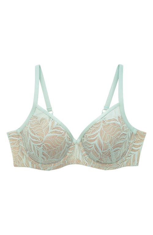 Thirdlove Feather Lace Underwire Demi Bra In Gray