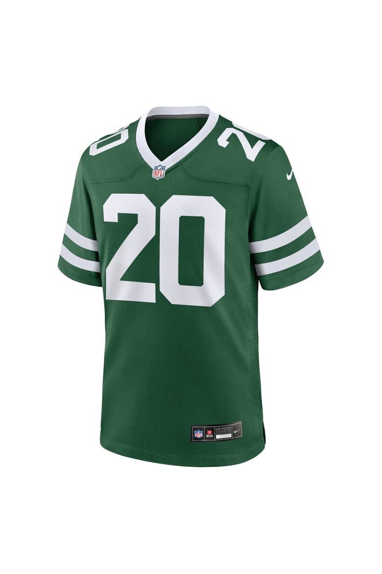 Men's Nike Breece Hall Legacy Green New York Jets Game Jersey, Alternate, color, Green