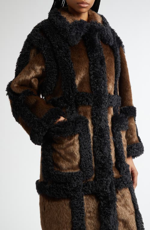 Stand Studio Hayden Oversize Faux Fur Coat In Black