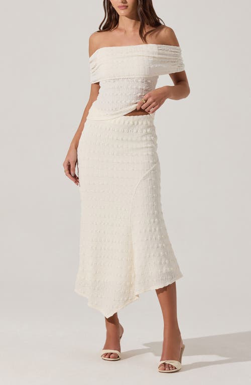 Astr The Label Smock Asymmetric Skirt In White