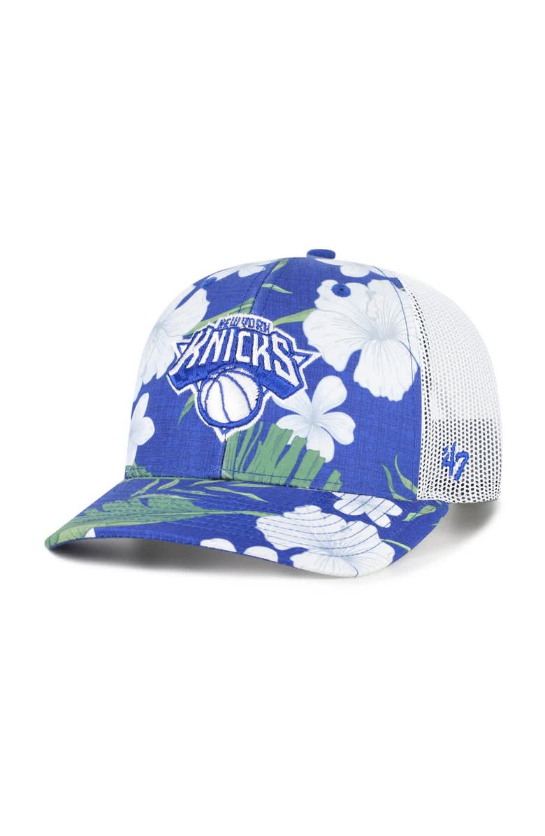 '47 Men's '47 Royal New York Knicks Beach Side Trucker Adjustable Hat, Main, color, Royal