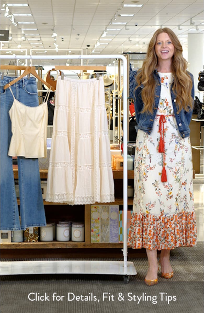 Maevie Lace Inset Tiered Skirt, sales video thumbnail