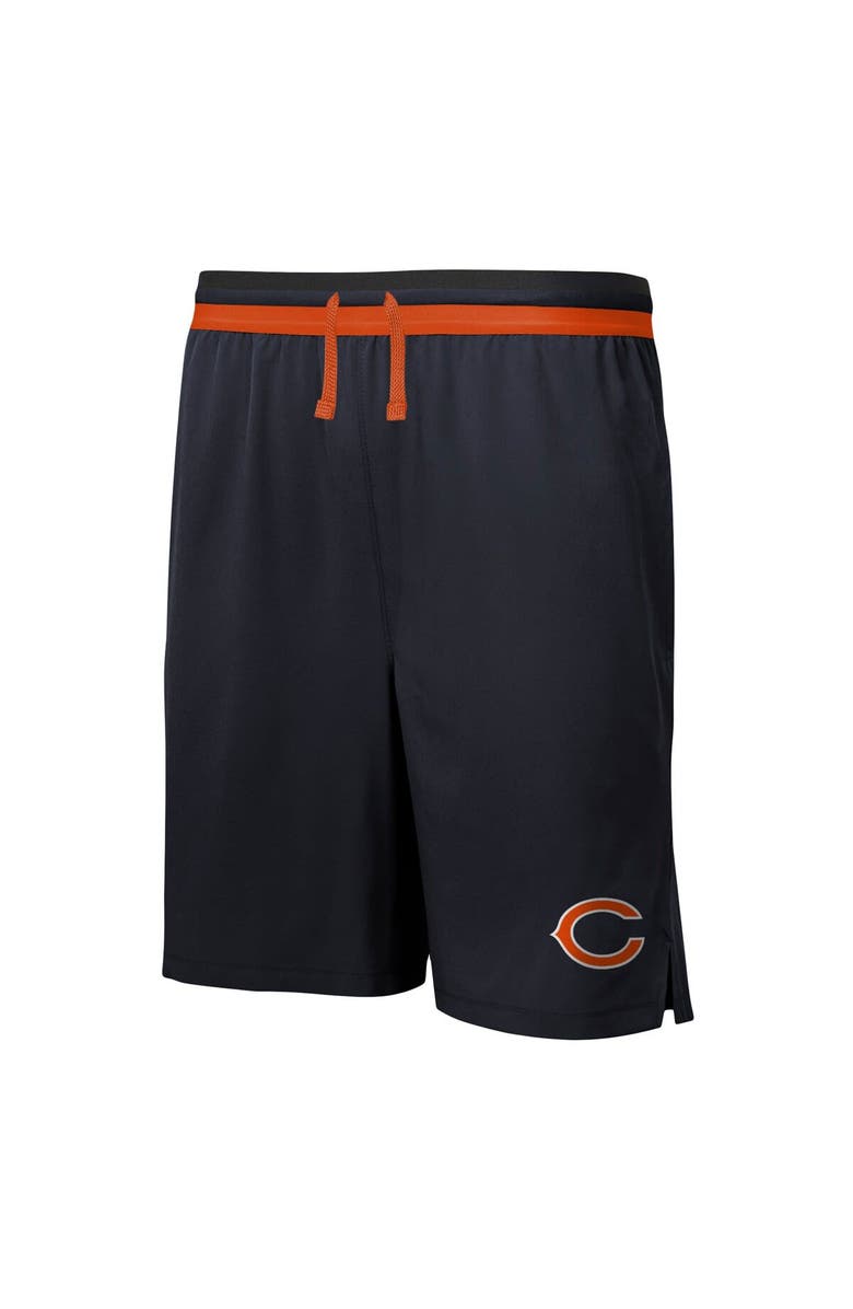 Outerstuff Men's Navy Chicago Bears Cool Down Tri-Color Elastic Training Shorts, Alternate, color, Navy