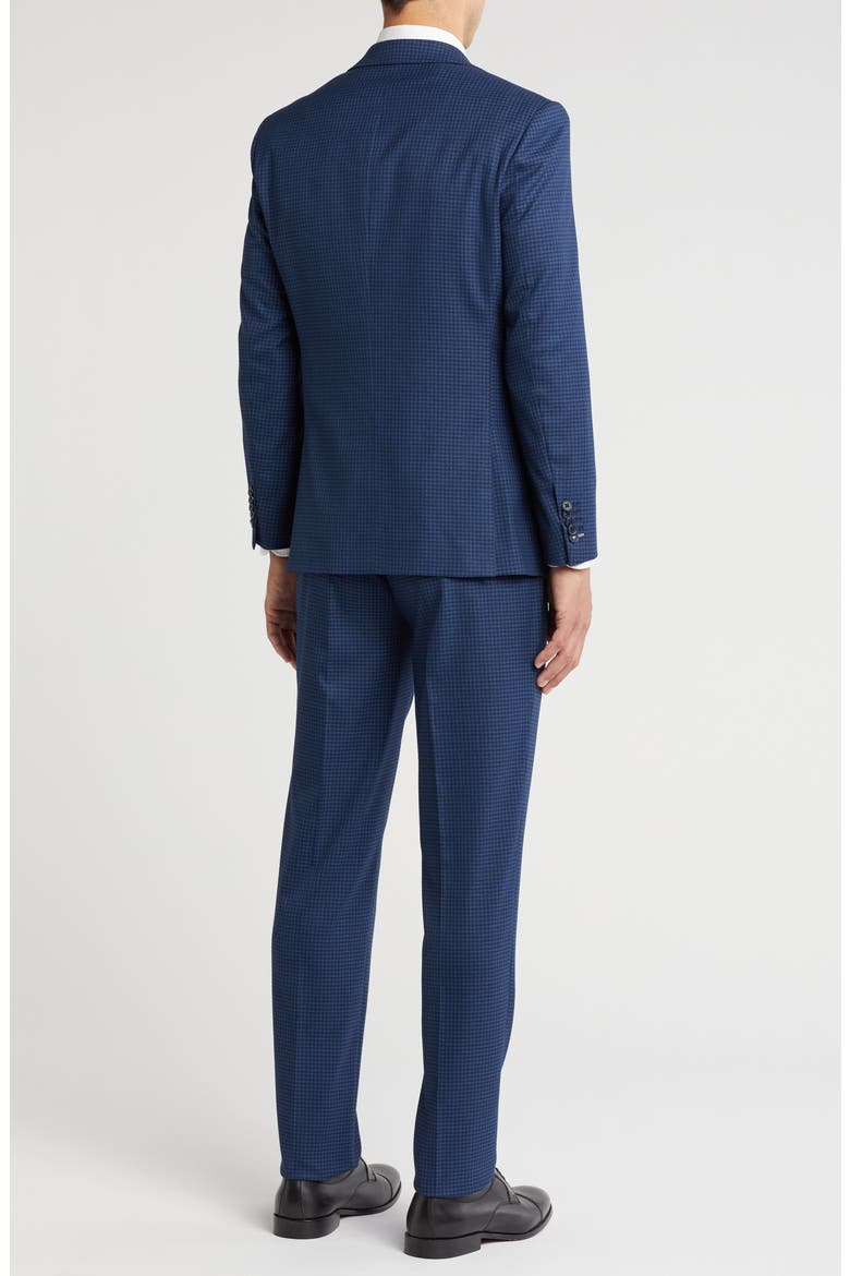 Peaked Lapel Wool Blend Two-Piece Suit, Alternate, color, NAVY
