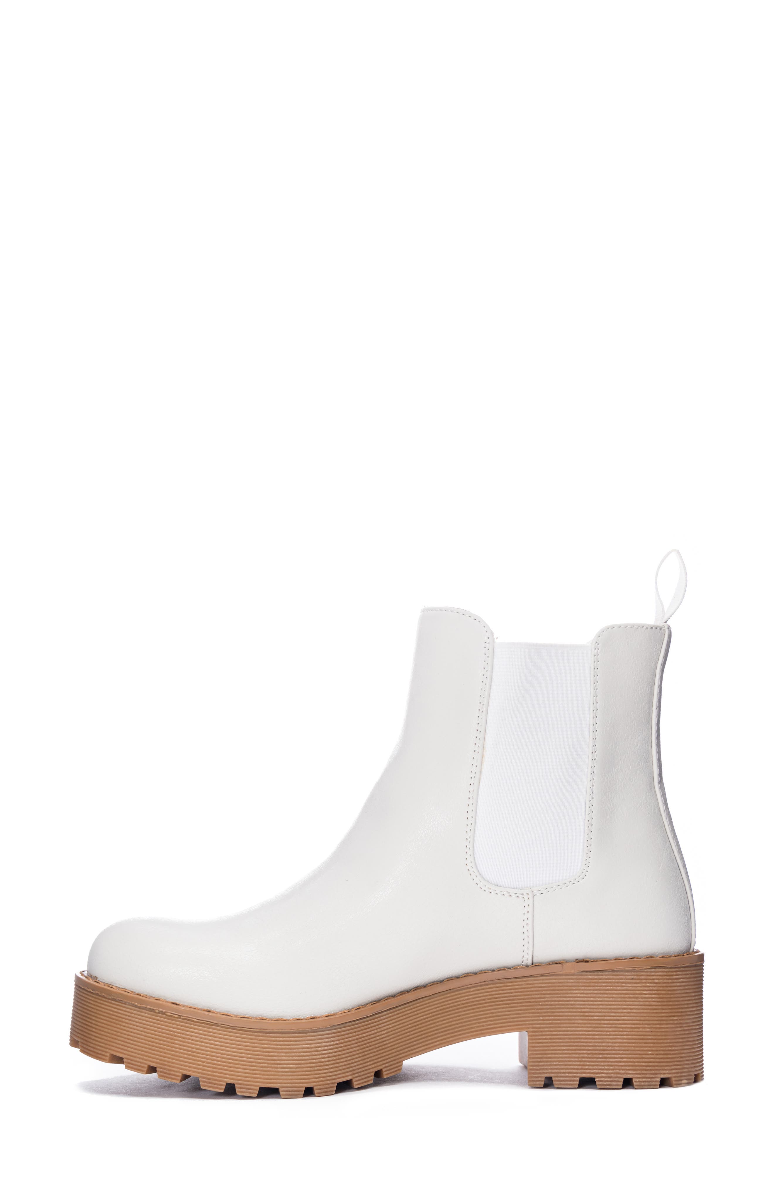 Maps Chelsea Boot, Alternate, color, WHITE/ WHITE FAUX LEATHER